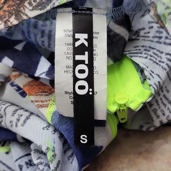 NWOT KTOO "See Through" Newspaper Print Romper (Size S) - Picture 8 of 9